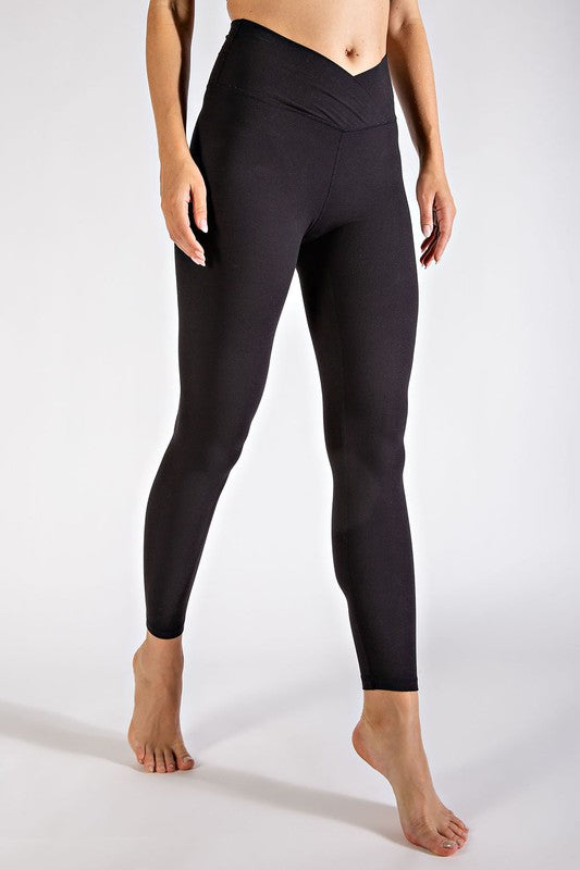 V Waist Full Length Leggings - Premium  from Rae Mode - Just $23.30! Shop now at Alexi and Gray