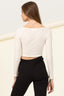 SCOOP NECK LONG SLEEVE CROP TOP - Premium  from HYFVE - Just $17.60! Shop now at Alexi and Gray