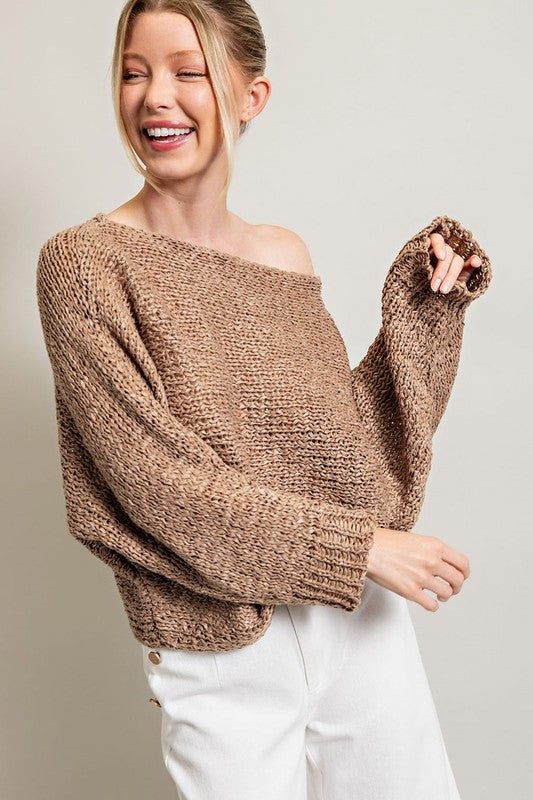 Loose Fit Knit Top - Premium  from eesome - Just $43.78! Shop now at Alexi and Gray