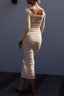 Crochet Knit Long Sleeved Midi Dress - Premium  from One and Only Collective Inc - Just $73.08! Shop now at Alexi and Gray