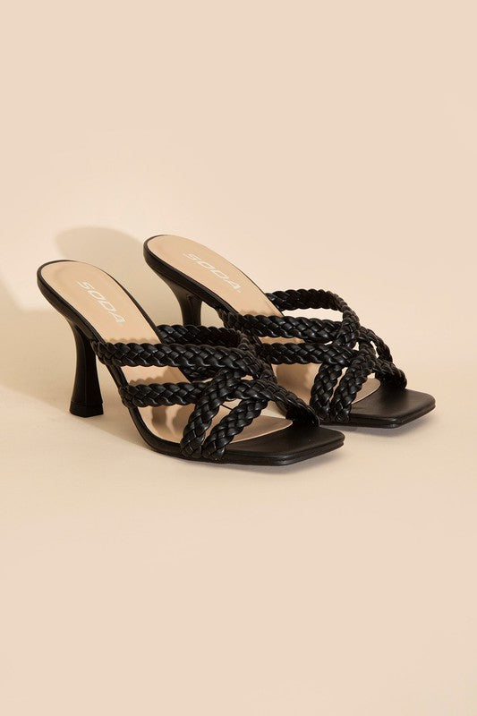 KELLAN-S DOUBLE CROSS BRAIDEDE HEELS - Premium  from Fortune Dynamic - Just $13! Shop now at Alexi and Gray