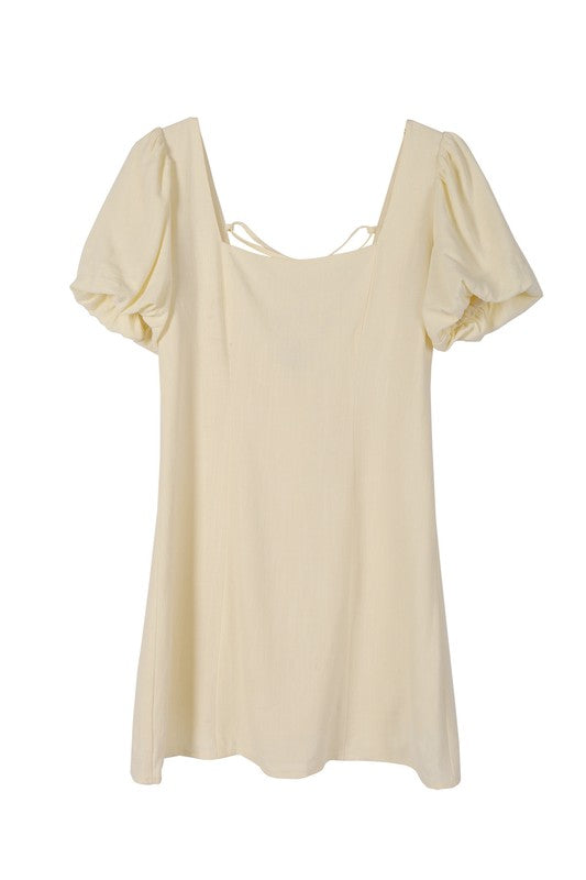 SS back strap dress - solid color - Premium  from Lilou - Just $37! Shop now at Alexi and Gray