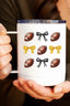 Gameday Football Bows Black Yellow Travel Mug