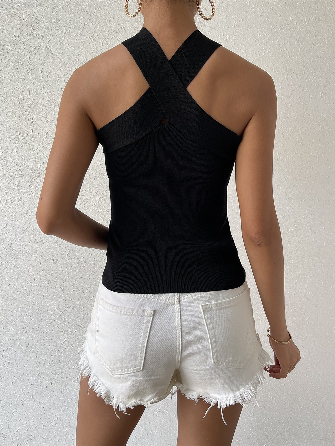Crisscross Grecian Neck Tank - Premium  from Alexi and Gray - Just $18.00! Shop now at Alexi and Gray