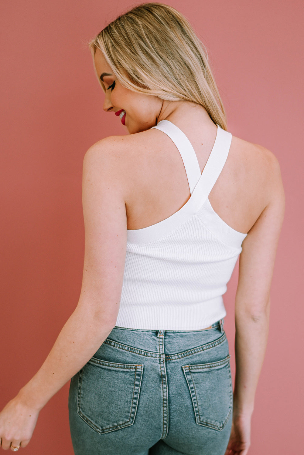 Ribbed Sleeveless Cropped Top - Premium  from Trendsi - Just $26.00! Shop now at Alexi and Gray