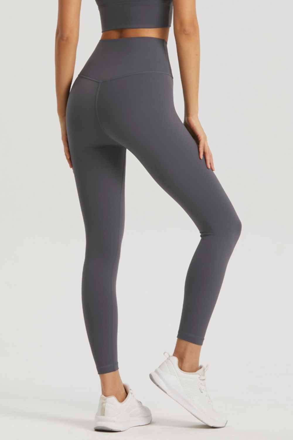 Wide Waistband Sports Leggings - Premium  from Trendsi - Just $44.00! Shop now at Alexi and Gray