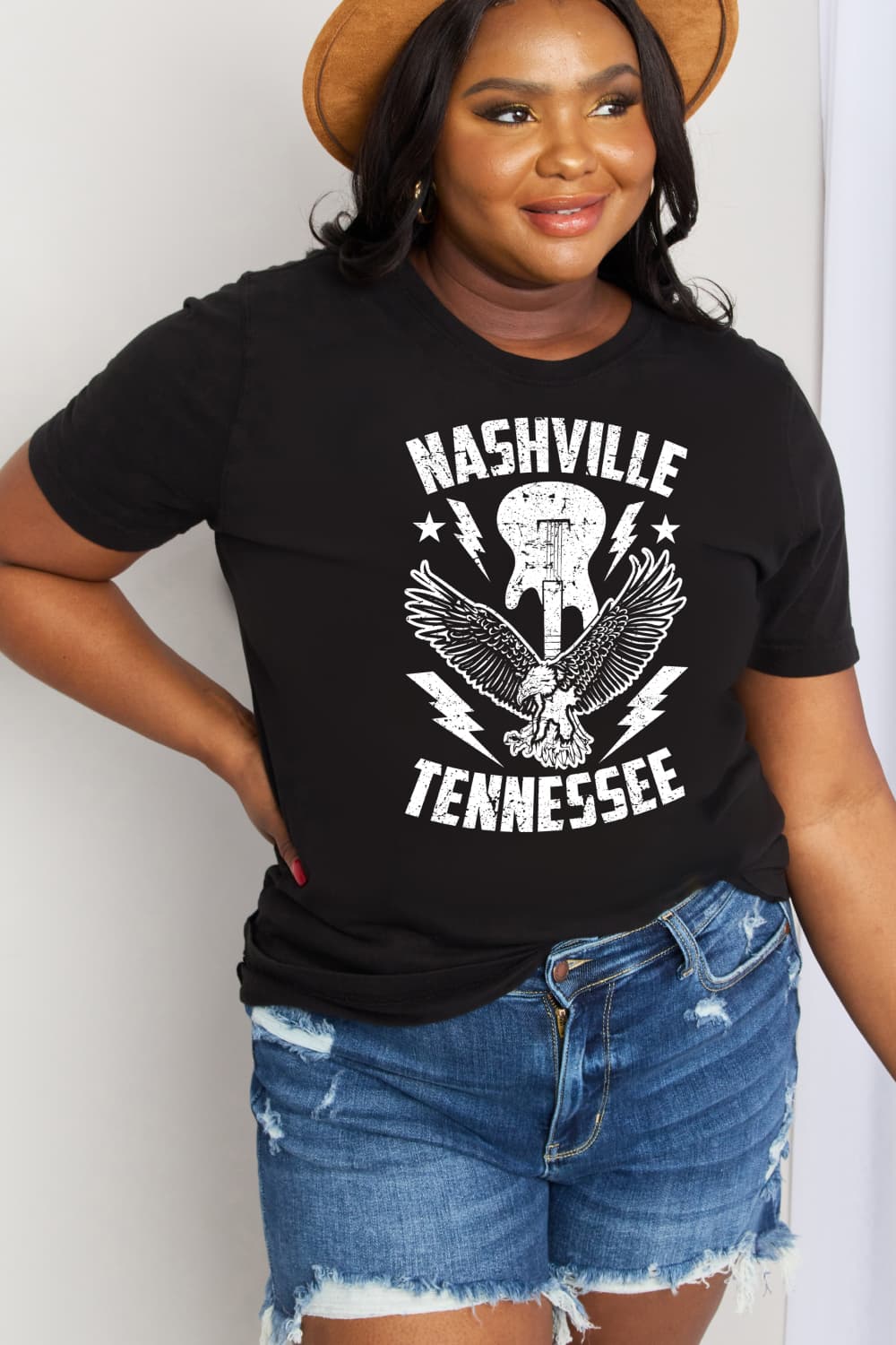 Simply Love Full Size NASHVILLE TENNESSEE Graphic Cotton Tee - Premium  from Alexi and Gray - Just $25.00! Shop now at Alexi and Gray
